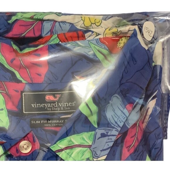 Vineyard Vines Hawaiian Floral Slim Fit Murray Shirt Men Size XL 100% Cotton - Picture 6 of 6